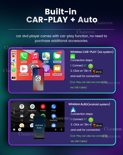 9" Android 14 Unidad Principal GPS SAT Navegación Carplay Radio DAB Para Toyota Fortuner 15-20 - Imagen 4 de 12