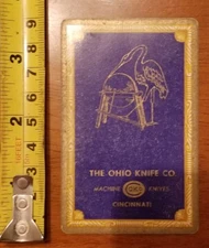 RARE OLD COMPANY PLAYING CARD SINGLE OHIO KNIFE OKCO 606 CONGRESS QUEEN DIAMONDS