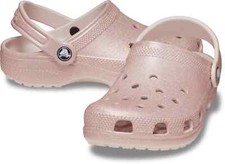 Crocs Classic Glitter Clogs Sandals Sport Mode Quartz Girls Size j6 206993-6WV