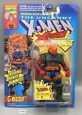 X-Men GRIZZLY 1994 Toybiz Action Figure MINT ON CARD VIEW PICTURES FOR COND.