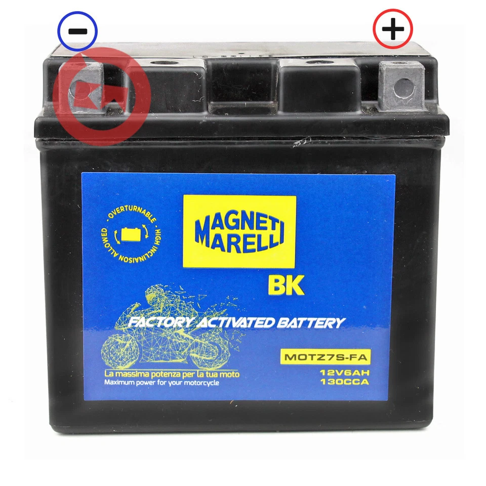 Batería Magneti Marelli YTZ7S 6Ah 130CCA Gas Gas Pampera 450 2007-2008 - Imagen 2 de 4