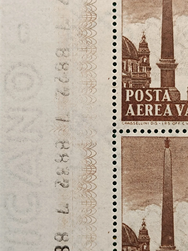 Vatican Stamps 1959, Sheet of 30,Sc AP13,#C42, ERROR-Multi # of Sheet, MNH, Rare - Image 4 of 4