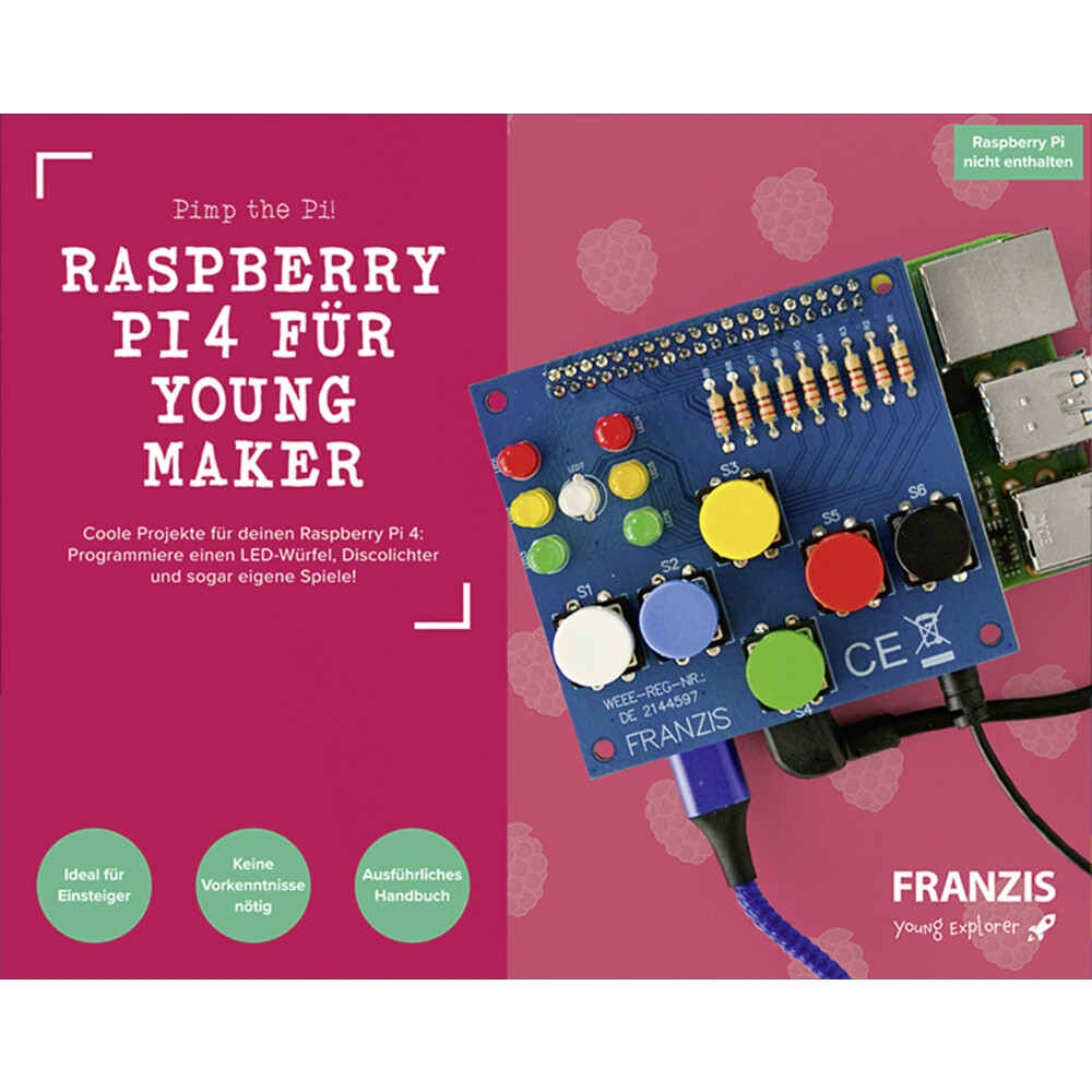 Thumbnail - Franzis Verlag 67126 Programmieren, Raspberry Pi Programmierplatine Ab