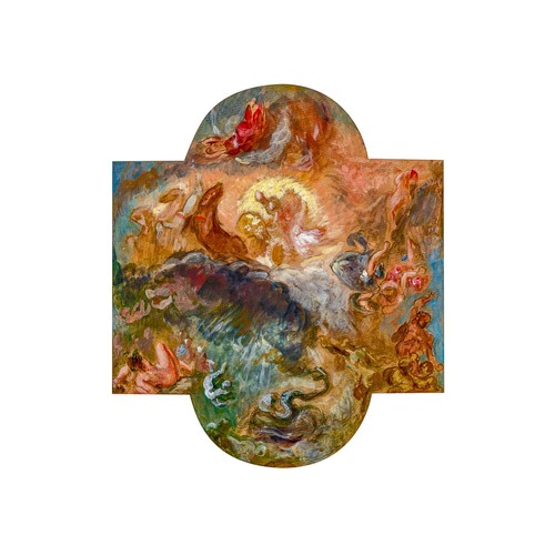 Eugene Delacroix, Apollo Slays Python, 1850, Lustre Canvas Print, 24" x ...