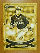 Ichiro Miami Marlins 2018 Topps Gold 1/1 Super Rare 11x14 Art Tribute Poster