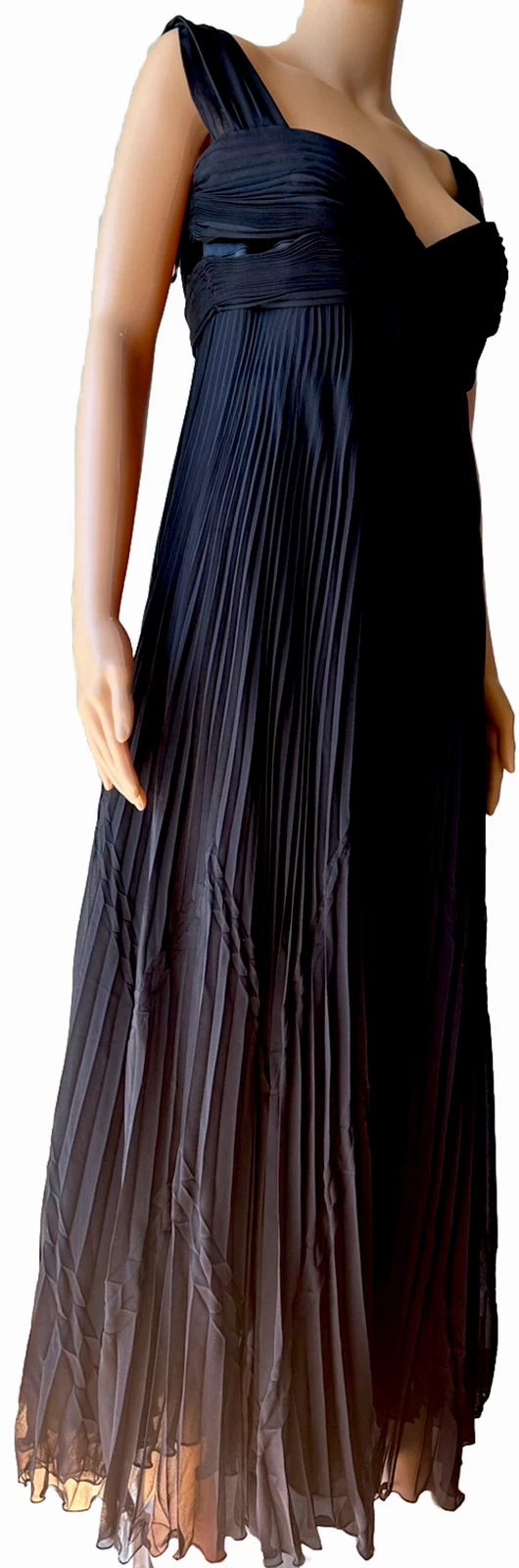 *VALENTINO* Abito da sera raro vintage anni 2000 bustier in seta anteriore 10