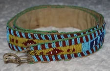 Native American Eastern Plateau Shoshone Beaded Belt ca. 1890-1910, 38" long