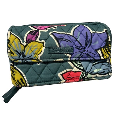 Vera Bradley Falling Flowers RFID Wallet Double 8 Cardholder Id Sleeve