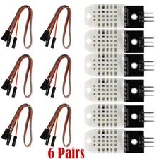 6Pcs DHT22/AM2302 Digital Temperature and Humidity Sensor Module Temperature Hum