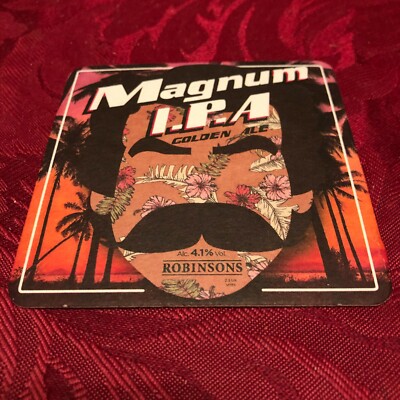 BREWERIANA - ROBINSONS - MAGNUM - IPA - GOLDEN ALE - BIERDECKEL - TABLETT 19