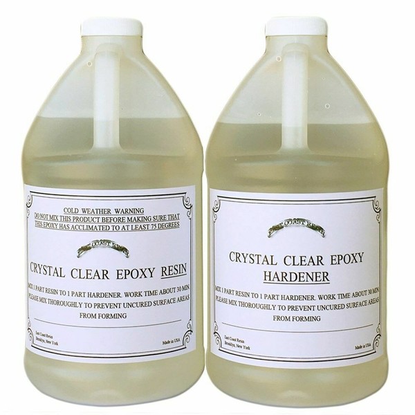 Epoxy Resin Crystal Clear 1 Gallon Kit. for Super Gloss Coating and