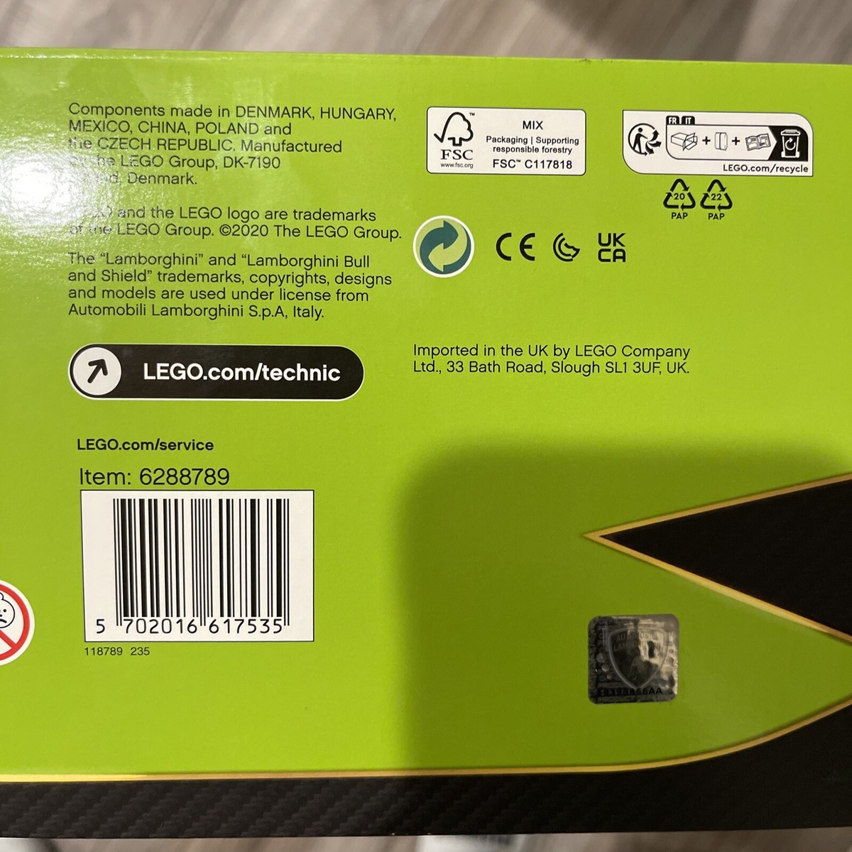 Lego Technic 1:8 Lamborghini Sián FKP 37 Car 42115 SEALED | eBay