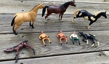 Vintage 1960's HARTLAND SERIES Wyatt Earp Horse Cowboy Figure Lot Western Toy