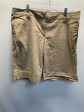 Lands’ End Women's Size 14 Shorts Tan 4 Pocket flat front