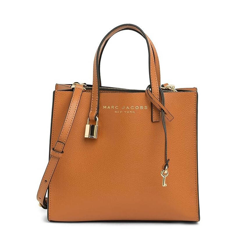 Marc Jacobs Mini Grind Leather Tote – Smoked Almond | eBay