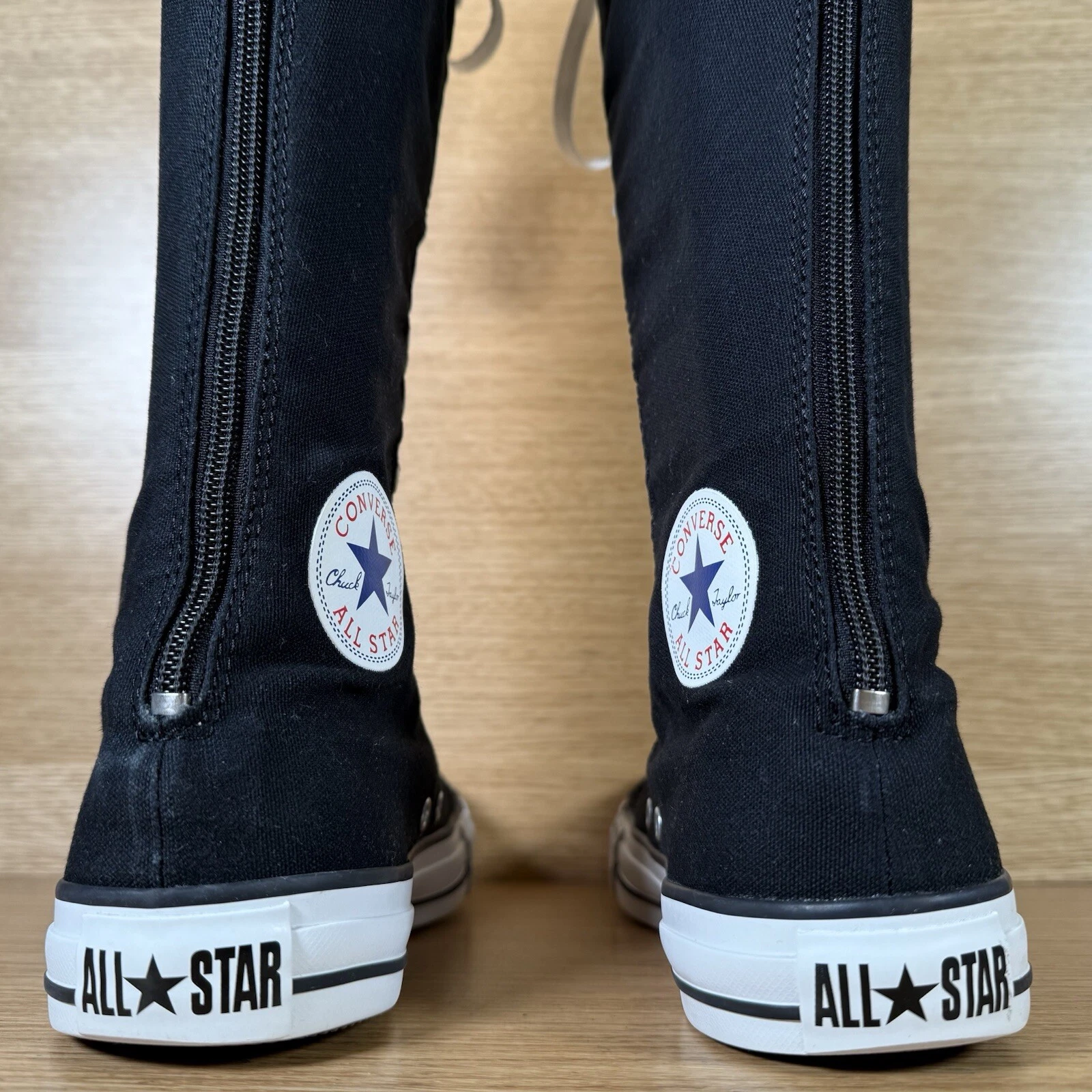 Converse All Star scarpe stringate al ginocchio da donna XXHI Y2K taglia 8 UK (41 5 EU)