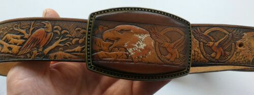 Vintage 80/90s Steve Blinn Western Belt Black Alligator  display picture 2