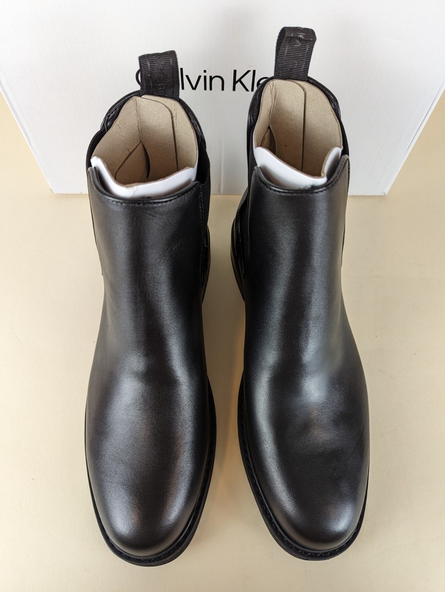 Calvin Klein Fenwick Chelsea Boots Mens 9.5 Black Leather  display picture 2