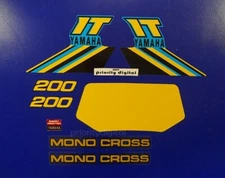 1984 Yamaha IT200 8pc graphics 84' vintage decals stickers kit MX IT 490