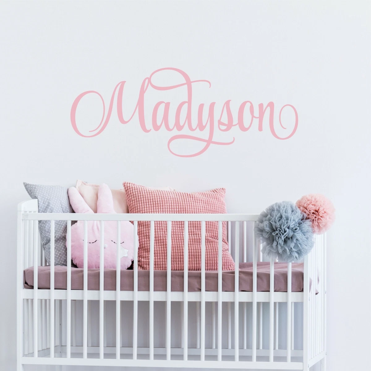 Name Wall Decal Personalized Teen Girls Room Decor Toddler Baby Nursery Sticker
