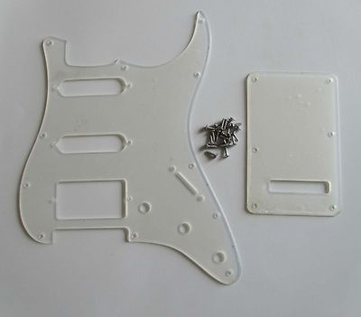 #ad #ad Clear ST HSS Guitar Pickguard Transparent Scratch Plate with Back Plate $19.99