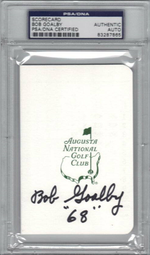 Bob Goalby Autographed Augusta National Masters Scorecard