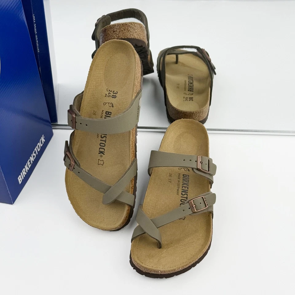 Birkenstock Mayari Birko-Flor - Sandalias anchas para mujer Birkenstock Mayari Birko-Flor con punta de piedra Foto 3 de 4