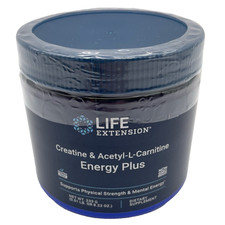 Creatine & Acetyl-L-Carnitine Energy Plus Life Extension 5000 mg Exp 10/2026 NEW