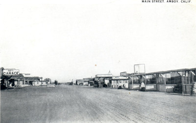 Amboy CA Route 66 Gas Cafe Garage Main Street Postcard