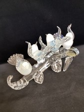 Murano Renato Anatra GRANDE quattro uccellini su ramo FIRMATO