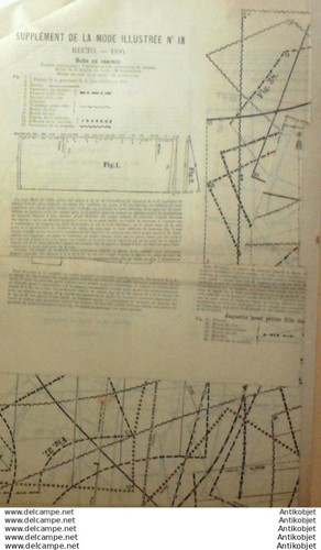 La Mode illustree 1890 # 18 & son Patron with Pattern - Picture 1 of 4