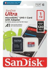SanDisk Ultra 1TB microSDXC UHS-I Card with Adapter A1 120MB/s Official Style