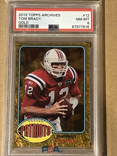 2013 Topps Archives - Tom Brady #12 Gold PSA 8