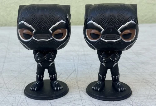Funko Pop Die-Cast Marvel BLACK PANTHER 06 Funko EXCLUSIVE (LOT of 2) USED