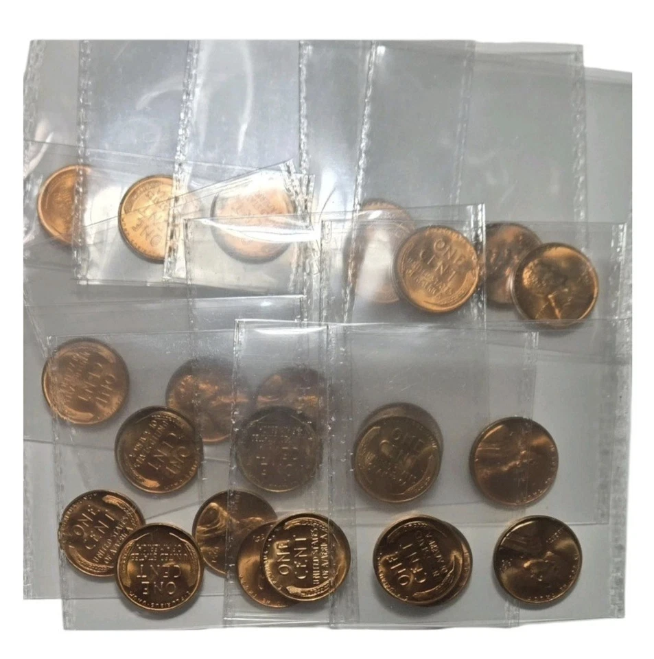 Lot of 26 1951-D Lincoln Wheat Cents BU Uncirculated 1c Mint State US Coins - Image 2 of 4