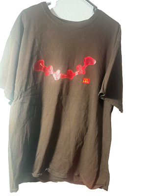 Travis Scott x McDonald's Ketchup T-Shirt Brown Cactus Jack XL  USED RARE