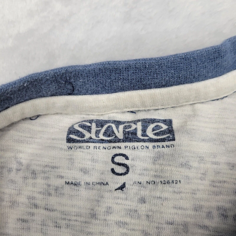 Camisa masculina grampo pequena gola redonda bolso skatista listrada azul marca pombo adulto - Imagem 2 de 4