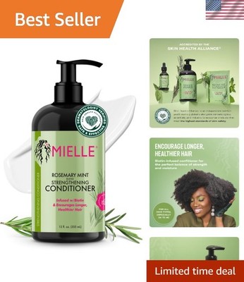 Moisture-Rich Rosemary Mint Conditioner for All Hair Types - 12 oz, Sulfate Free
