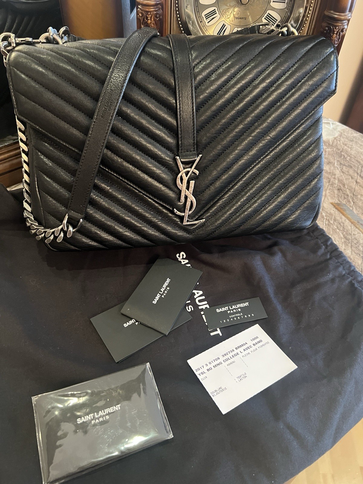 YSL Saint Laurent grande college nero