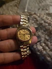 Vintage Small Seiko Day/Date Gold Tone Working Water-resistant Watch 181574 #903