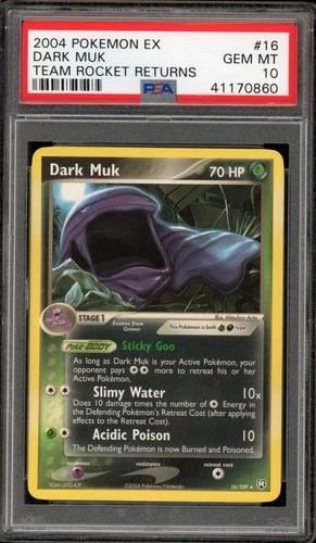 Pokemon Dark Muk EX Team Rocket Returns Rare #16 PSA 10 Gem Mint