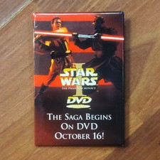 STAR WARS Episode 1 DVD Release Promo Pin Badge Darth Maul TOY R US 2001
