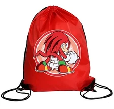 Sonic the Hedgehog Knuckles Classic Retro Style Gamer Drawstring Bag