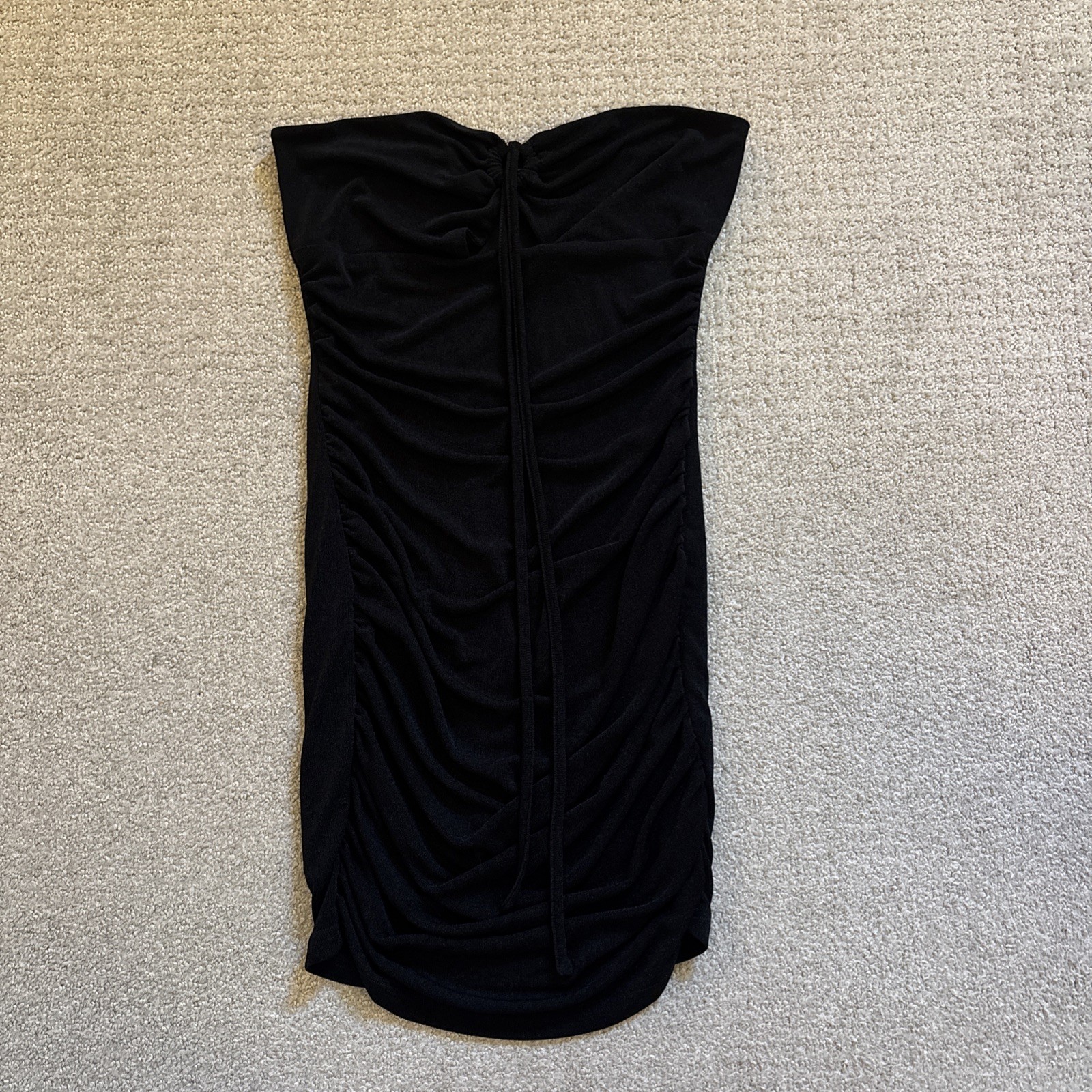 Cider Ruched Knit Sleeveless Mini Dress Bodycon Black Women’s Size Small