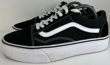 Vans Old Skool Mens Size US 9 Black Suede Platform Lift Shoes Sneakers Skate