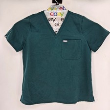 Figs Scrub Top Womens XL Catarina One Pocket Healthcare Uniforms Forest Green