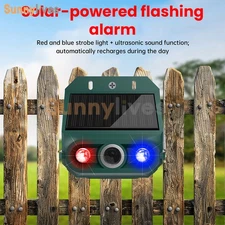 Outdoor Solar Ultrasonic Animal Repellent Repeller Dog Cat Deer Raccoon Garden