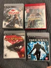 PS3 GAMES BUNDLE - DARK SOULS, GOD OF WAR III 3, UNCHARTED DRAKE'S FORTUNE
