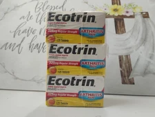 Ecotrin 325 mg Regular Strength. ARTHRITIS PAIN:  125 Tabs (3 Pack): Exp 09/25