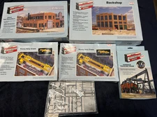 Walthers Cornerstone HO Allied Rail Rebuilders, Backshop & three cranes